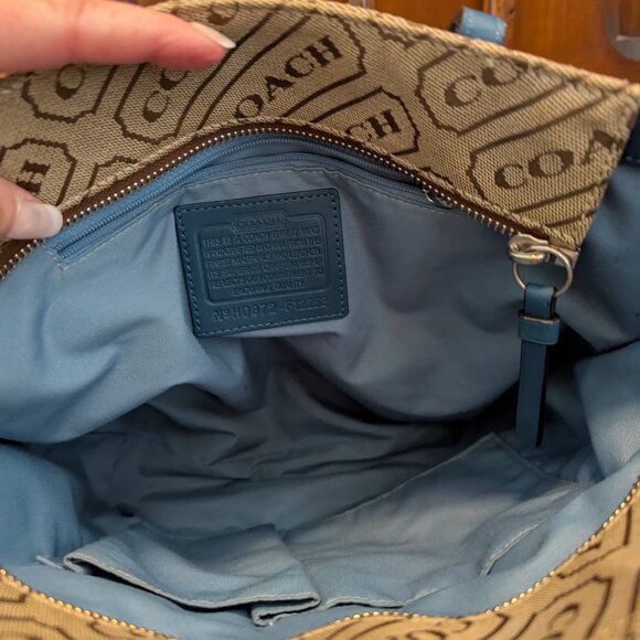 Y2K Coach F12252 Signature Striped Lozenge Tote Bag - Picture 12 of 12